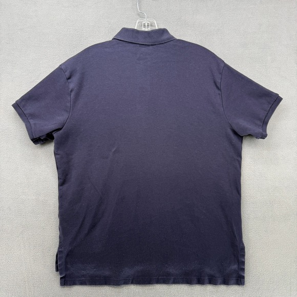 Polo Ralph Lauren Mens Blue Short Sleeve Polo Shirt Yellow Pony L - Picture 2 of 7